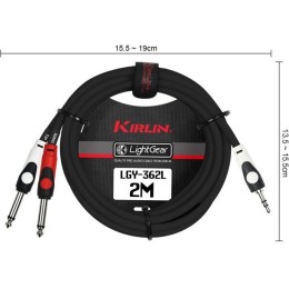 Y-образный кабель Kirlin LGY-362L 2M/BK
