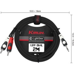 Y-образный кабель Kirlin LGY-364L 2M/BK