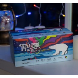 Новогодняя гирлянда Luazon Led-360 (2x1,5 м, мульти) 1080461