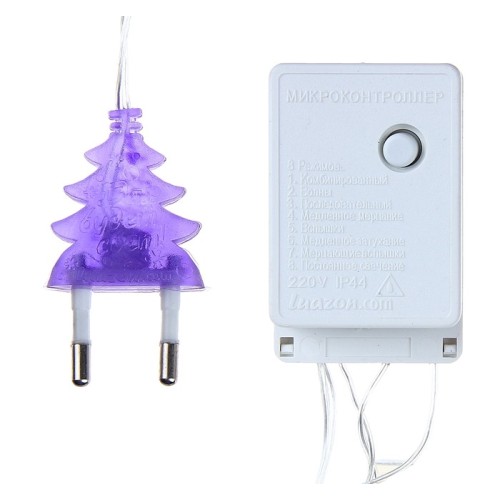 Новогодняя гирлянда Luazon Метраж Игла Led-50 (5 м, фиолетовый) 1080516