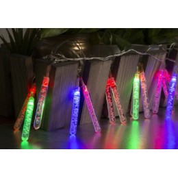 Новогодняя гирлянда Luazon Метраж Сосульки с пузырьками Led-20 (5 м, мульти) 185515