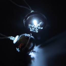 Новогодняя гирлянда Luazon Погремушка (6 см, 5 м, белая) 2388702