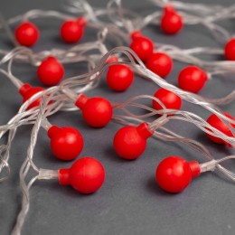 Новогодняя гирлянда Luazon Нить Шарики Красные (20 м, красный) 3590704