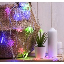 Новогодняя гирлянда Luazon Метраж Снежинки большие Led-20 (5 м, мульти) 703327