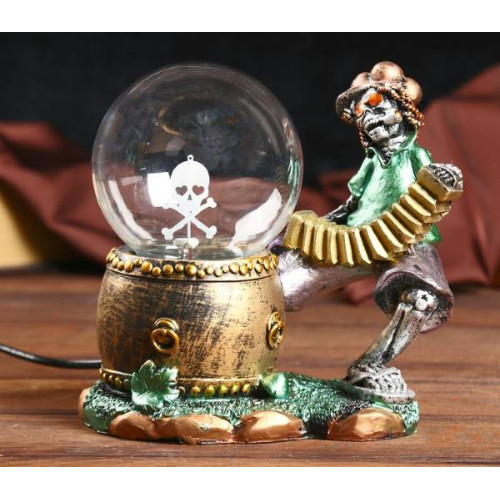 Сувенир плазменный шар Скелет с гармошкой
