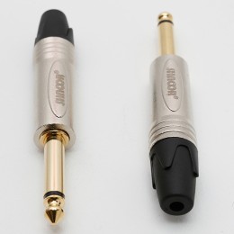 Разъем на кабель 6.3мм male, моно, Shnoor SP2-G-S