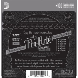 Струны для классической гитары D'Addario EJ30 Pro-Arte Normal Tension Clear Nylon 