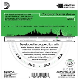 Струны для укулеле сопрано D'Addario EJ88S Nyltech Ukulele Soprano