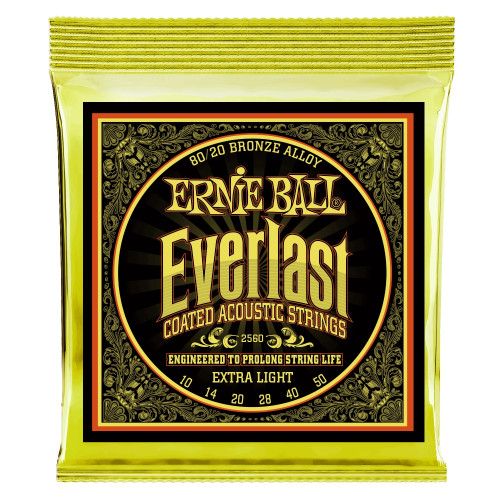 Струны для акустической гитары Ernie Ball 2560 Everlast 80/20 Bronze 10-50