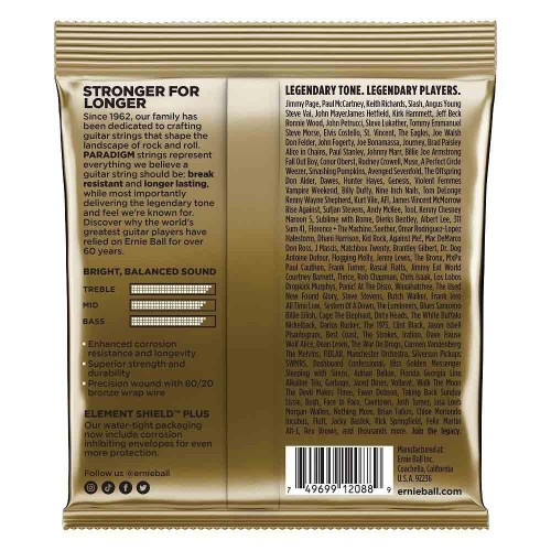 Струны для акустической гитары Ernie Ball 2088 Paradigm 80/20 Bronze 11-52