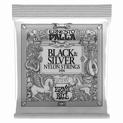 Струны для классической гитары Ernie Ball 2406 Ernesto Palla Classical Black Nylon & Silver