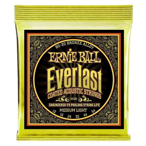 Струны для акустической гитары Ernie Ball 2556 Everlast 80/20 Bronze 12-54
