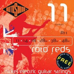 Струны для электрогитары Rotosound R11 Reds 11-48