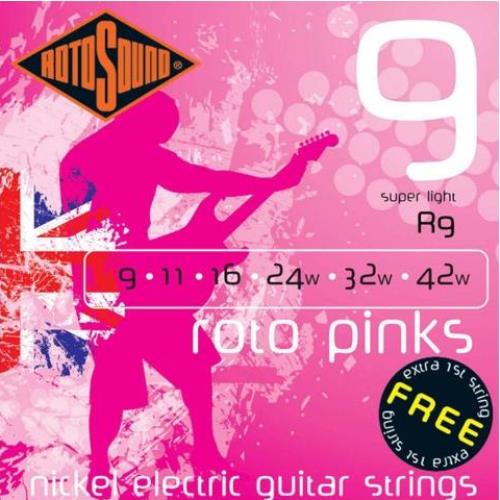 Струны для электрогитары Rotosound R9 Pinks 9-42